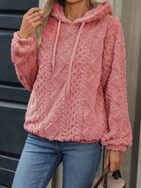 Warme Kapuzen Hoodie Pullover – Rosa