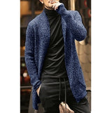 Herren lässige Strickjacke mit stylishen Details Aliams – Dunkelblau