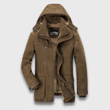 Tobias | Warme Winterjacke mit Fleecefutter – Braun