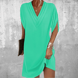 Minetta - Elegantes Kleid mit Bauchbedeckung – Hellgrün