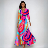 Annemiek – Luxuriöses Blumen Kleid – Blumenmuster 4