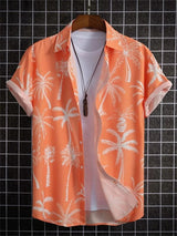 Tropisches 3D-Blumen-Hawaii-Hemd – Stil und Komfort in einem – Orange