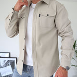 Dave | Stilvolles Overshirt für Herren – Khaki
