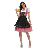 Damen Dirndlkleid Zweiteilig | Klassisches Trachtenkleid mit modernem Akzent – Schwarz