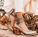 Wooden Walk - Edle High Heels – Khaki