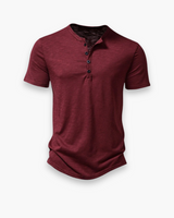 Herren Lässiges T-Shirt | Bequem für Sommer und Freizeit – Weinrot