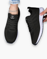Damen Atmungsaktive Sport Sneakers | Sportlich – Schwarz