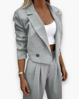 Damen Eleganter Festlicher Hosenanzug | Modern – Grau