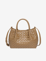 Mariana | Woven Crossbody Bag Aus Premium Veganen Leder Mit Abnehmbarer Schultertasche – Beige