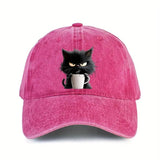 Malenia – Baseball Kappe Mit Katzen Motiv – Rosarot