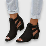 Nadine – Sandalen mit dicken Absätzen – Schwarz