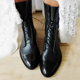 Romy | klassische damenstiefel aus leder – Schwarz