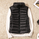 Weste Damen Leicht Gepolstert | Ärmellose Outdoor-Weste – Schwarz