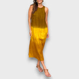 Elvani – Midikleid im sanften Farbverlauf – Gelb