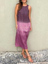 Abrahamina - Stylisches Kleid mit Druck – Lila