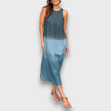 Elvani – Midikleid im sanften Farbverlauf – Blau