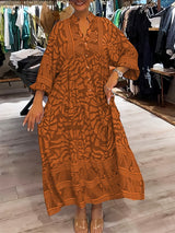 Carmilla - Lebhaftes Bedrucktes Kleid – Orange