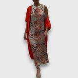 Melan – Elegantes Zweiteiler-Set mit fließender Silhouette – Rot