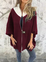 Corana - Stehkragenjacke mit halbem Reißverschluss – Rot