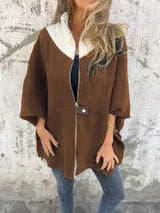 Corana - Stehkragenjacke mit halbem Reißverschluss – Braun