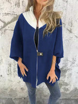 Corana - Stehkragenjacke mit halbem Reißverschluss – Blau
