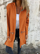 Eva | Langarm-Cardigan – Orange