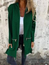 Eva | Langarm-Cardigan – Grün