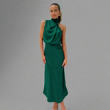 Dorothea | Stylish Maxi-Kleid mit Leichtigkeit – Dunkelgrün
