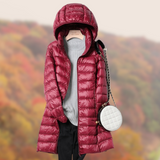Regenjacke Mit Kapuze für Damen | Leichte – Burgunderrot