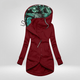 Aysha™ Damen Wintermantel – Weinrot