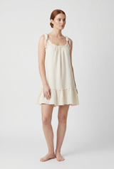 Helena | Lockeres Mini-Kleid mit Rückenausschnitt – Schwarz