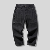 Antonio | Lässige gerade Cargohose für Herren im Retro-Stil militärgrün – Schwarz