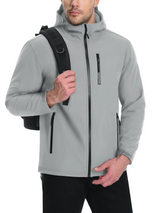 Valtoris | Wasserdichte Softshelljacke für Herren Outdoor – Hellgrau