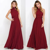 Orivienne – Vielseitiges Infinity-Maxikleid – Weinrot