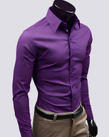 Jacob - Elegantes Langarmhemd für Herren – Lila