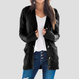 Josephine | Kabelstrick-Cardigan – Schwarz