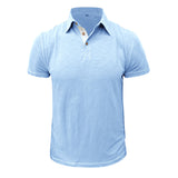 Herren - Poloshirt - Weiche Baumwollmischung - Stilvolle Freizeitkleidung – Hellblau