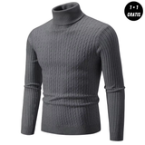 Warmer Strickpullover mit Rollkragen - ENZO – Grau