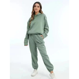 Damen Trainingsset | Zweiteiliges Oversize-Set Lässig – Grün