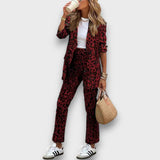 Nayelle – Zweiteiler mit Leopardenmuster – Rot