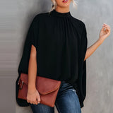 Alicia - Einmalige und elegante Bluse – Schwarz