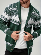 Elroy - Lässiger Pullover Mit Geometrischem Muster – Grün