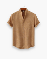 Herren Elegantes Sommerkleid | Kurzarm – Gelb