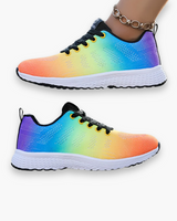 Damen Atmungsaktive Sport Sneakers | Sportlich – Regenbogen