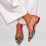 Gabriella – Ballerinas Mit Riemchen – Weiß
