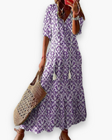 Damen Elegantes A-Linien Abendkleid | Maxi – Lila