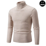Warmer Strickpullover mit Rollkragen - ENZO – Beige