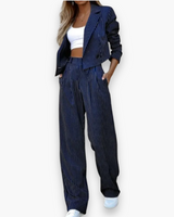 Damen Eleganter Festlicher Hosenanzug | Modern – Dunkelblau