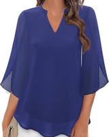 Damen Elegante Luftige Bluse | Vielseitig – Blau