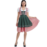 Damen Elegantes Traditionelles Dirndlkleid | Midi – Olivgrün